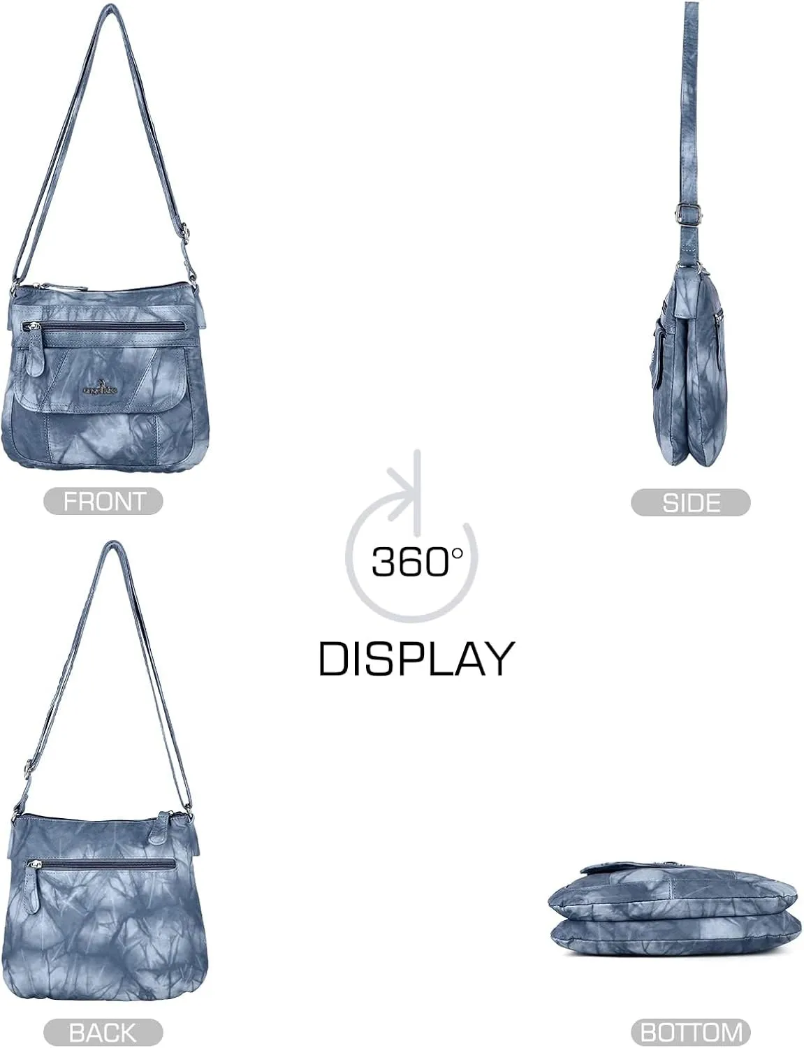 Angel Kiss Crossbody Bags for Women PU Leather Shoulder Handbag Ladies Purses and Handbag with adjustable Strap