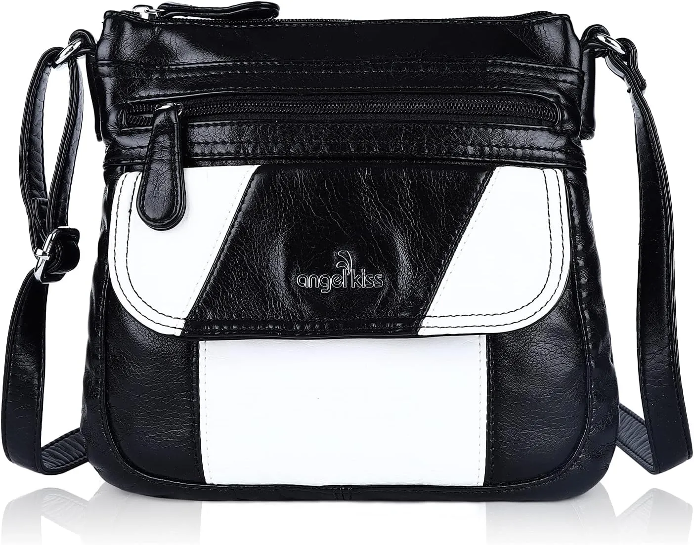 Angel Kiss Crossbody Bags for Women PU Leather Shoulder Handbag Ladies Purses and Handbag with adjustable Strap