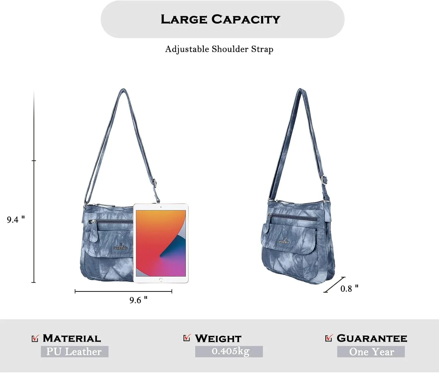 Angel Kiss Crossbody Bags for Women PU Leather Shoulder Handbag Ladies Purses and Handbag with adjustable Strap