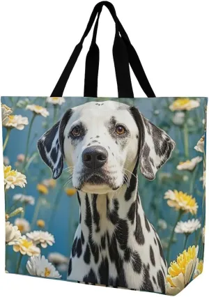 Angel with Blue Wings Tote Bags, Reusable Grocery Bags, Large Shopping Bag, Shoulder Bag for Women