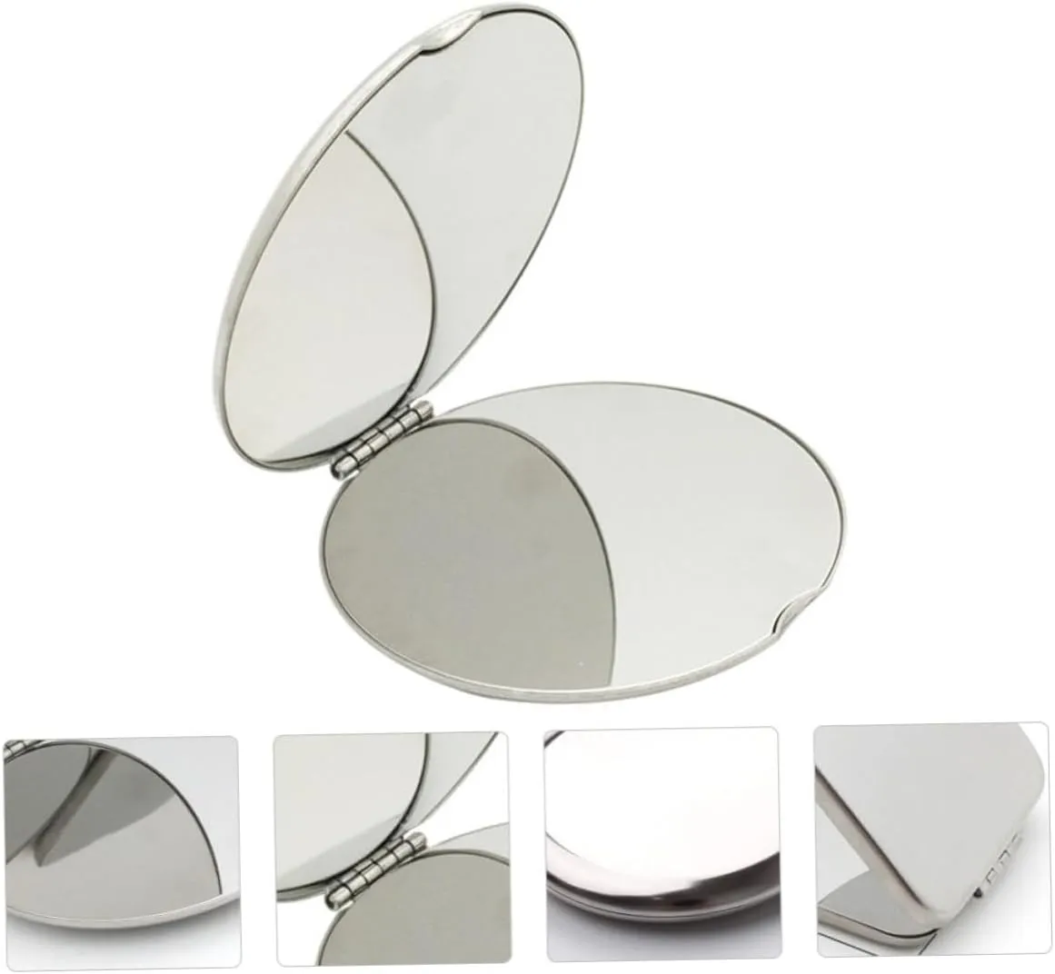 Angoily 1pc Vanity Mirror Mirrors Purses Travel Tote Round Mini Double-Sided Mirror Handbag Woman Small