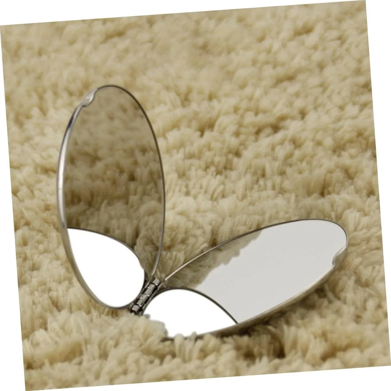 Angoily 1pc Vanity Mirror Mirrors Purses Travel Tote Round Mini Double-Sided Mirror Handbag Woman Small