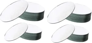 Angoily 2sets DIY Mirror Tiles for Women Mirror Lens for Make up Use Unfinished Mirror Tiles Set for Craft Decorations 20pcs*2