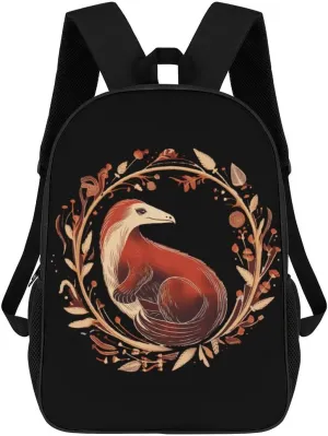 Anteater Print 17 Inch Shoulder Backpack Casual Laptop Bag Travel Daypack for Office School
