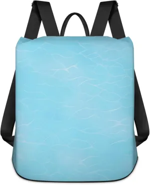 Anti-Theft Backpack for Women Blue Sea Water Lightweight Mini Backpack Purse Small Travel Backpack with Secure Zipper Fashion Backpack Purses for Women Daily Use & Gifts