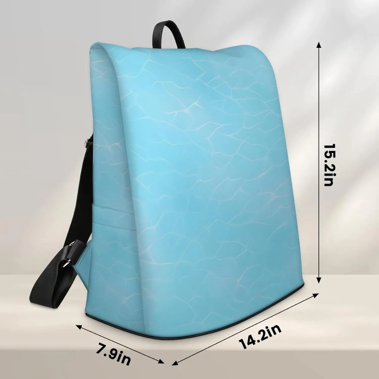 Anti-Theft Backpack for Women Blue Sea Water Lightweight Mini Backpack Purse Small Travel Backpack with Secure Zipper Fashion Backpack Purses for Women Daily Use & Gifts