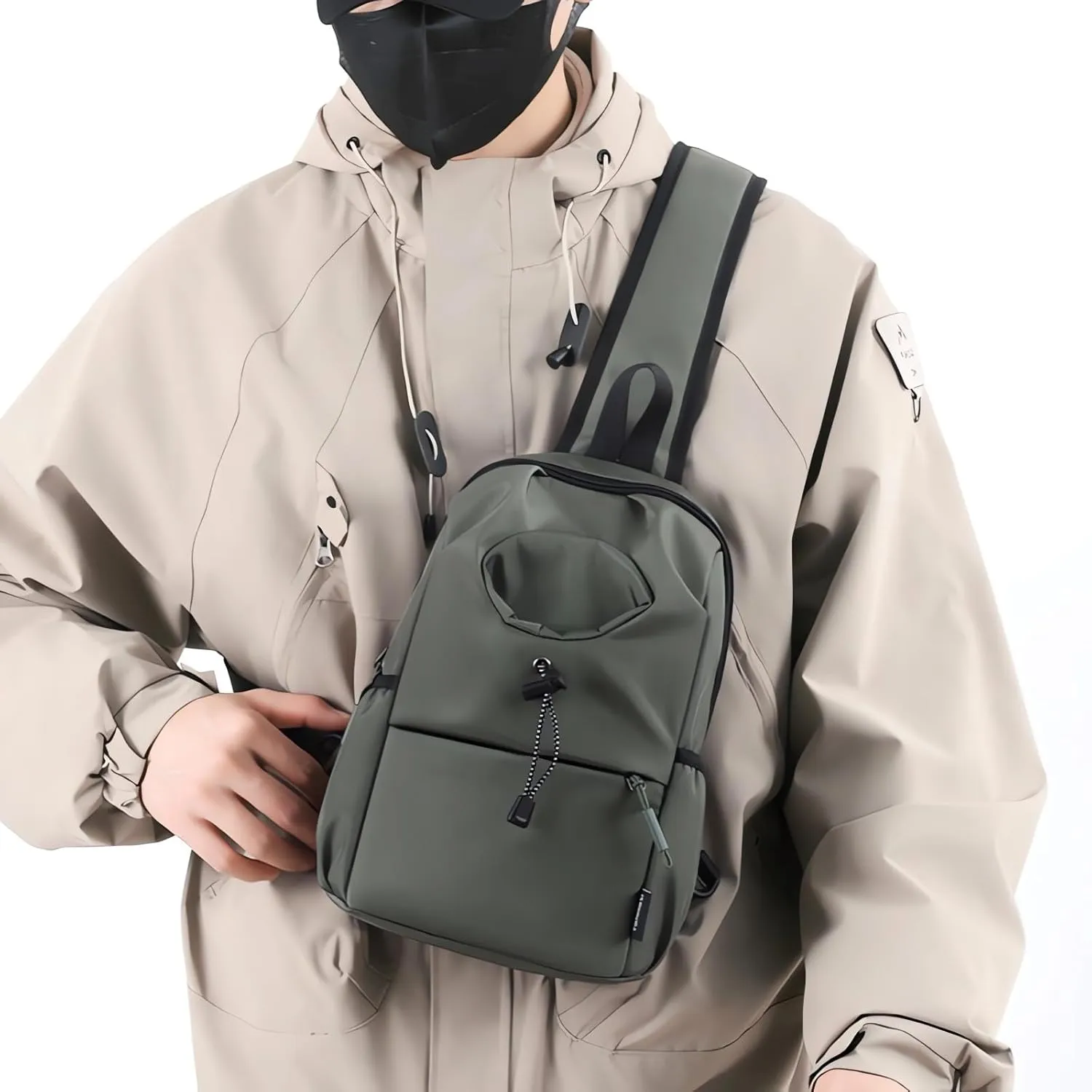 anti theft crossbody bags for women travel purse small hiking backpack for men sling chest bag with water bottle holder