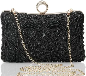 BABEYOND Evening Clutch Purses for Women - Vintage Evening Bag Accessories for Women Gatsby 1920s Beaded Sequin Clutch