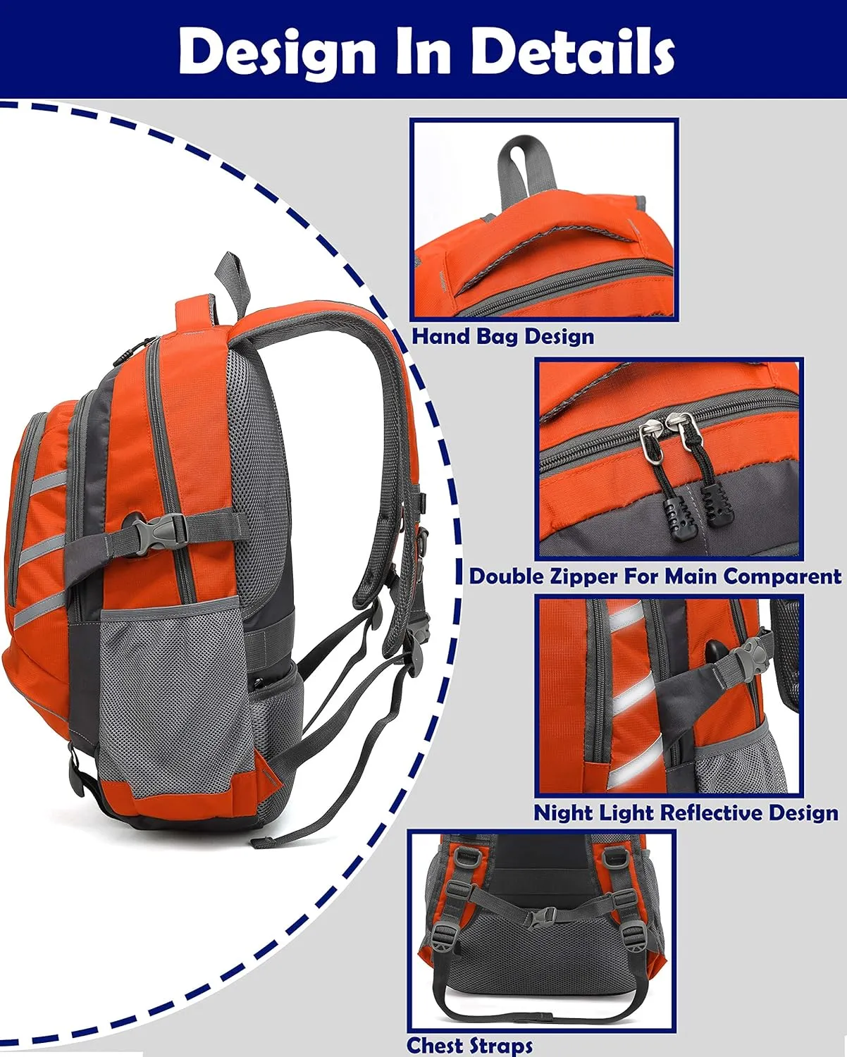 Backpack for Laptop Large Travel College Bookbag Gift Business with USB Port