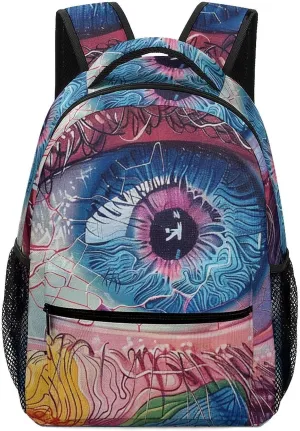 Backpack Travel Laptop Backpack for Men Women Close-Up of Eyeball Casual Daypack Adjustable Lightweight Computer Bag