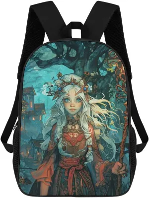 Backpack Travel Laptop Backpack for Men Women White-Haired Priestess Casual Daypack Adjustable Lightweight Computer Bag