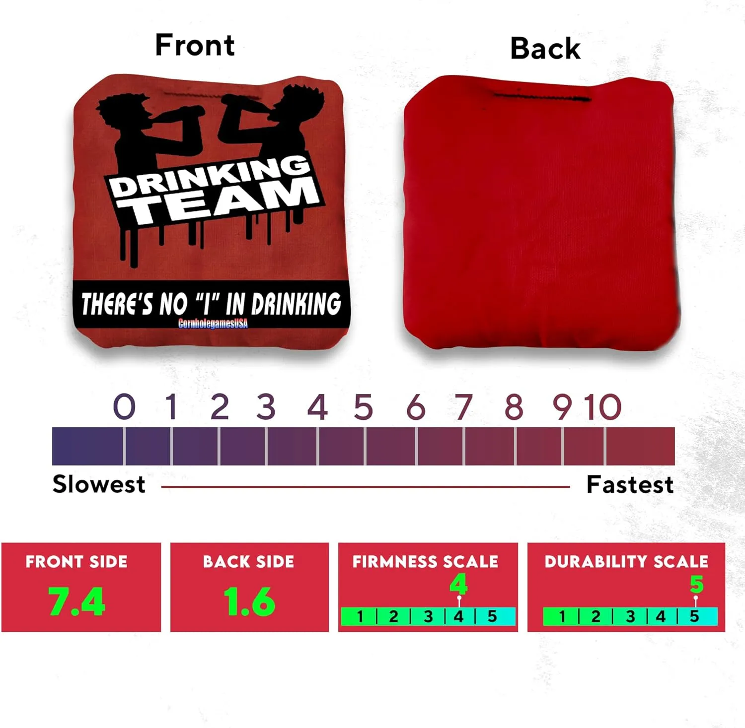 BackYardGamesUSA Pro Cornhole Bags Set of 8 Regulation - Professional Cornhole Bags for Tournament Play, Slick n Stick Bean Bags for Cornhole, Corn Hole Bags Regulation Set of 8- Made in USA