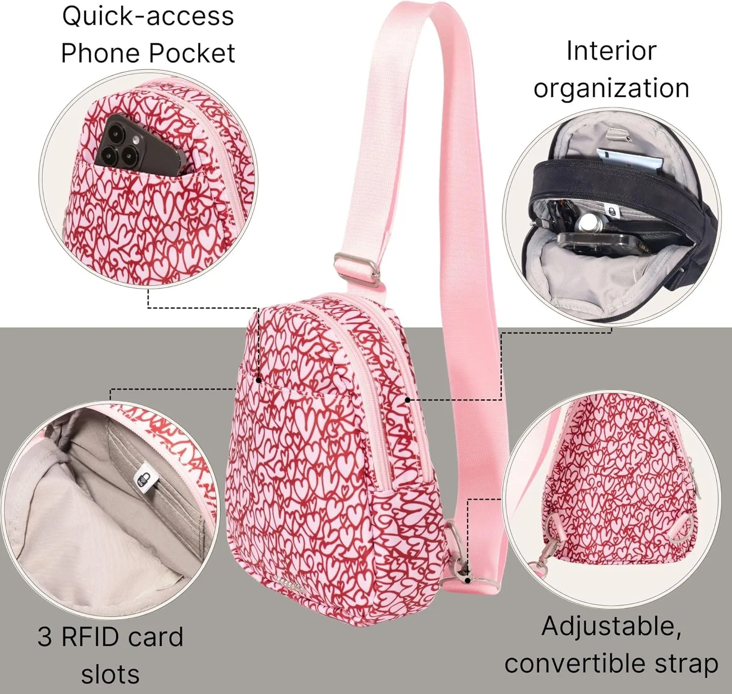 Baggallini Double Zip Mini Sling
