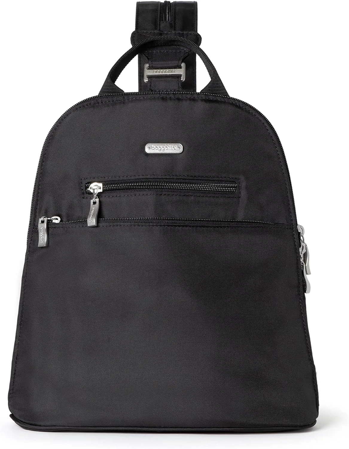 Baggallini Essential Mini Backpack Purse for Women - Built-in RFID Card Holder - Convertible Sling Bag with Adjustable Shoulder Strap