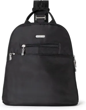 Baggallini Essential Mini Backpack Purse for Women - Built-in RFID Card Holder - Convertible Sling Bag with Adjustable Shoulder Strap