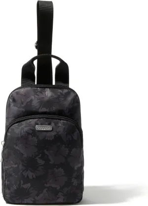 Baggallini Essential Small 12x7 Inch Sling Crossbody Bag with Convertible Adjustable Shoulder Strap