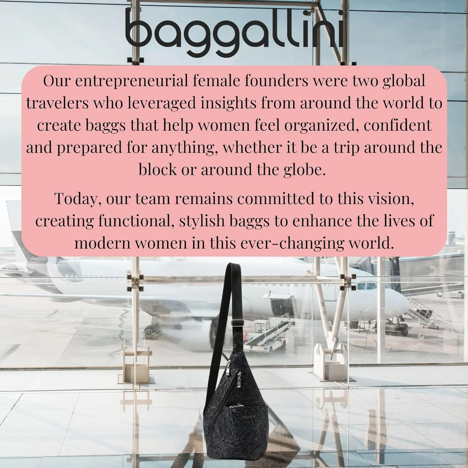 Baggallini Mini Sling - 12x7 Sling Crossbody Bag Backpack with Adjustable Shoulder Strap