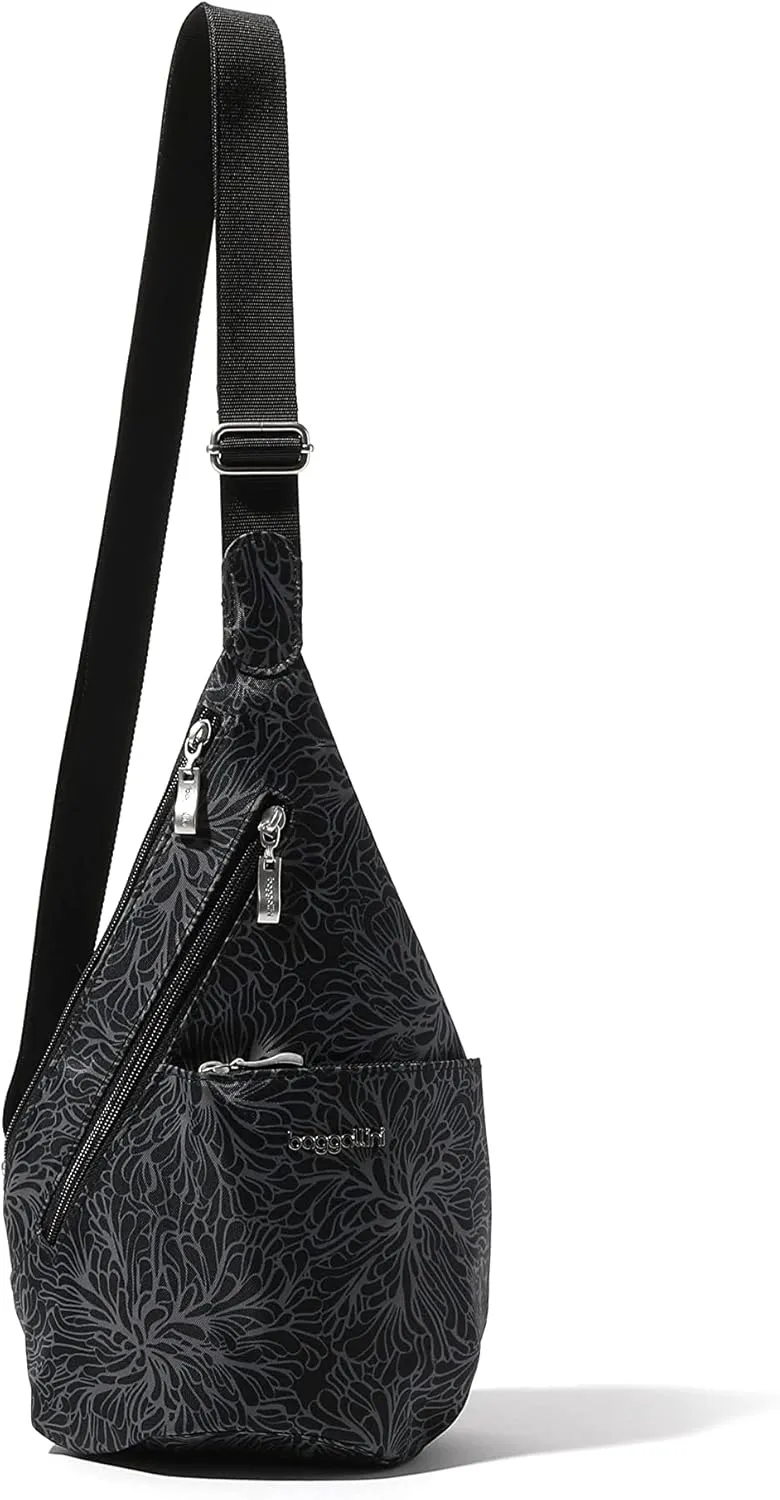 Baggallini Mini Sling - 12x7 Sling Crossbody Bag Backpack with Adjustable Shoulder Strap