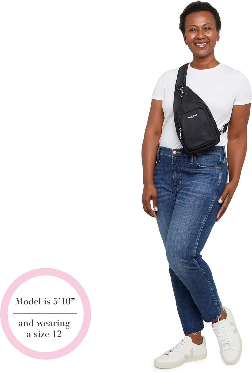 Baggallini Women's Central Park Sling 12"x7" Crossbody Bag W/Convertible Adjustable Shoulder Strap