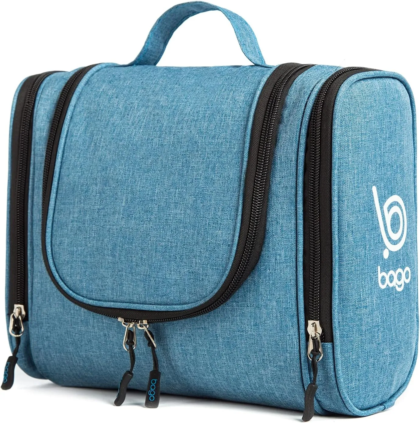 bago Travel Toiletry Bag - Large Waterproof Hanging Toiletry Bag for Women and Men - SnowBlue
