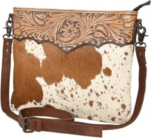 Bags OHG129 Cross Body I Hand Tooled Hair-On Genuine Leather Women Bag Western Handbag Purse