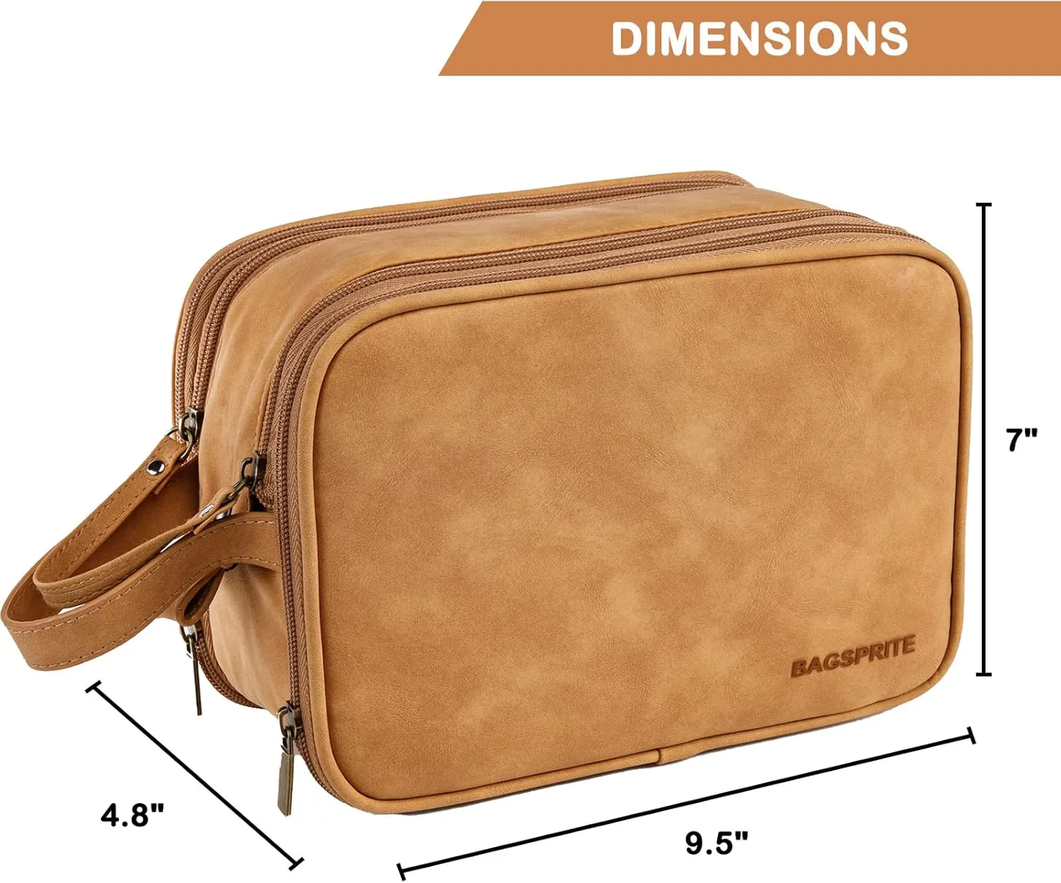 BAGSPRITE Large Toiletry Bag for Men, Women Travel Bag with Hanging Hook, Water-resistant Makeup Cosmetic Bag Shaving Kit Organizer, Bathroom Bag for Traveling