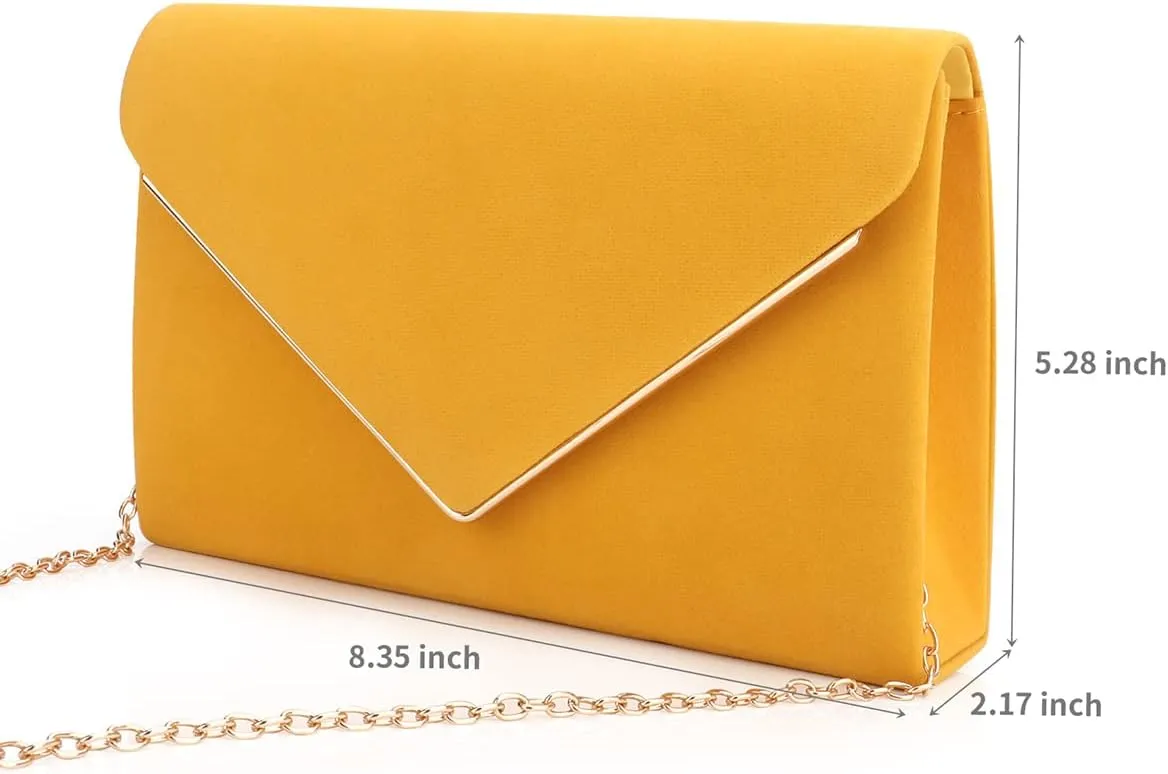 BBjinronjy Clutch Purse for Women Evening Bags Handbags for Wedding Party Cocktail Prom Faux Suede Crossbody Shoulder Bag
