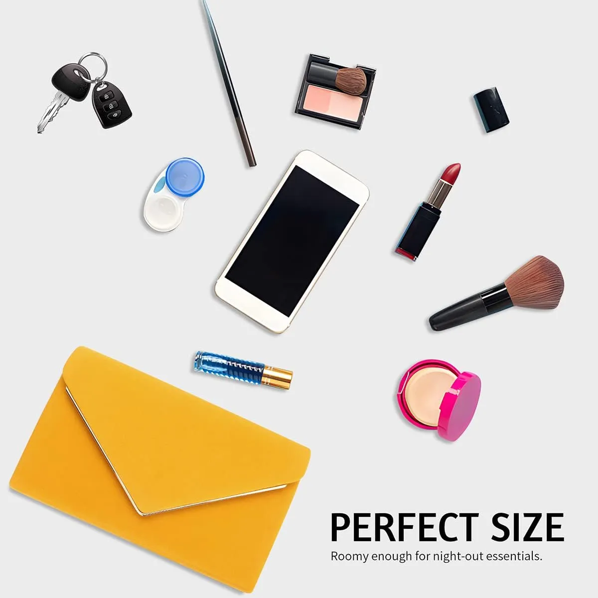 BBjinronjy Clutch Purse for Women Evening Bags Handbags for Wedding Party Cocktail Prom Faux Suede Crossbody Shoulder Bag