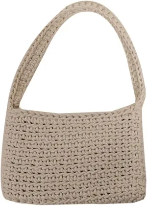 Beach Tote Bag For Women Crochet Cotton Beach Shoulder Bag Summer Vacation Handwoven Boho Knit Bag