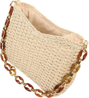 Beach Tote Bag for Women Handmade Woven Tote Sturdy Fade Crack Resistant Great Present for Birthday New Year