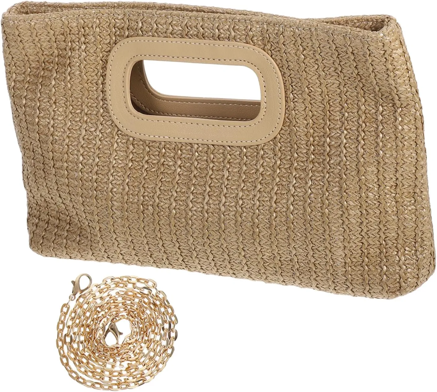 Beaupretty Simulated Grass Handbag for Women Removable Chain Evening Purse Spacious Handbag for Daily Use Travel Events Versatile Clutch Design