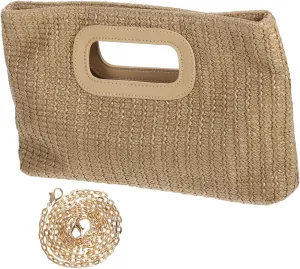 Beaupretty Simulated Grass Handbag for Women Removable Chain Evening Purse Spacious Handbag for Daily Use Travel Events Versatile Clutch Design