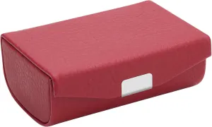 Beautyflier Large Lipstick Case with Mirror, Women’s PU Leather Lipstick Case Holder for Purse with Mirror Rectangle Makeup Travel Cases, Women's Portable Lipstick Pouch Travel Cosmetic Case (Red)