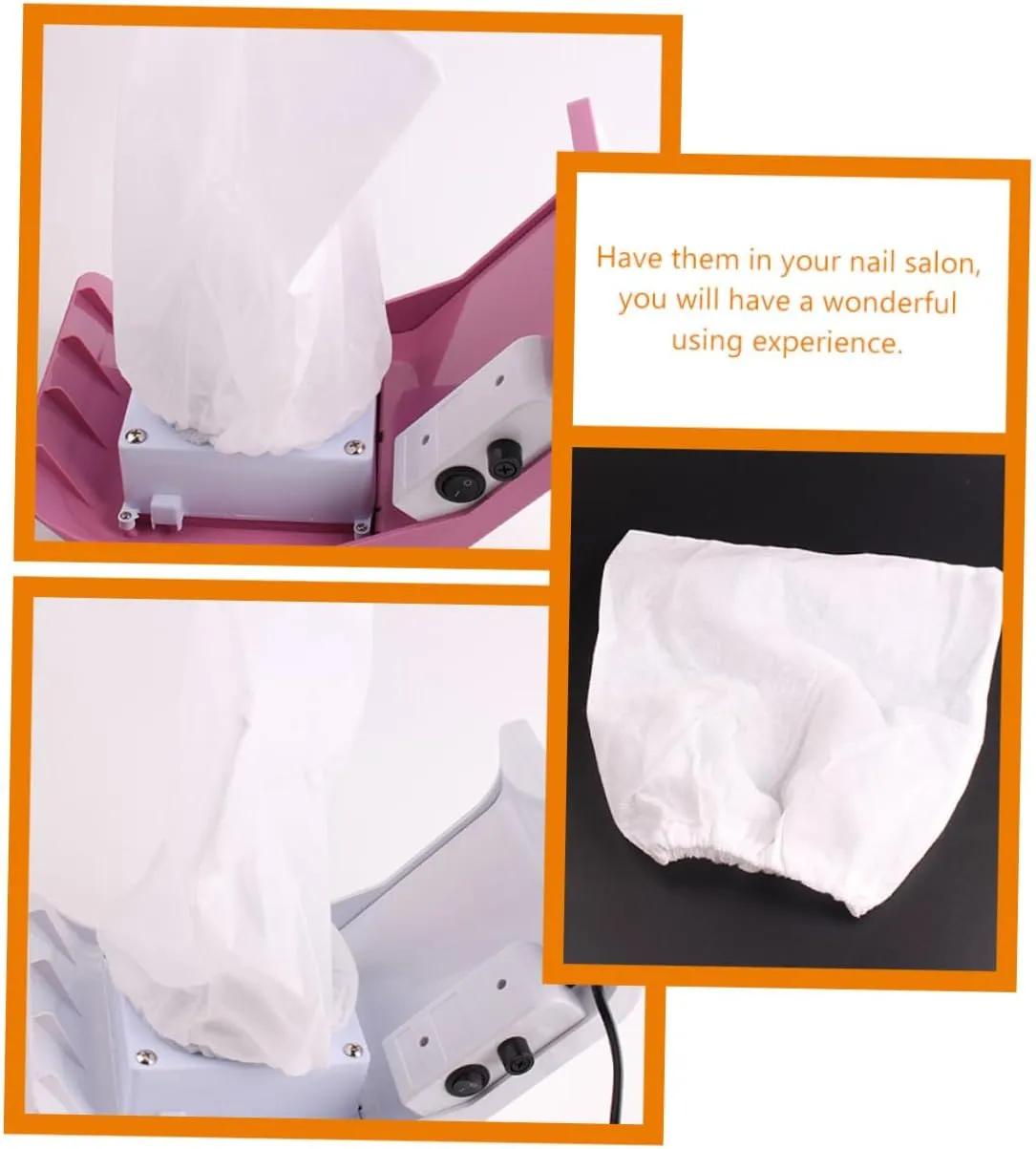 BESTYASH 5sets 3pcs Nail Dust Collector Bags Non Woven Manicure Dust Pouch for Nail Vacuum Cleaners Easy to Clean Simple Installation and 3pcs*5