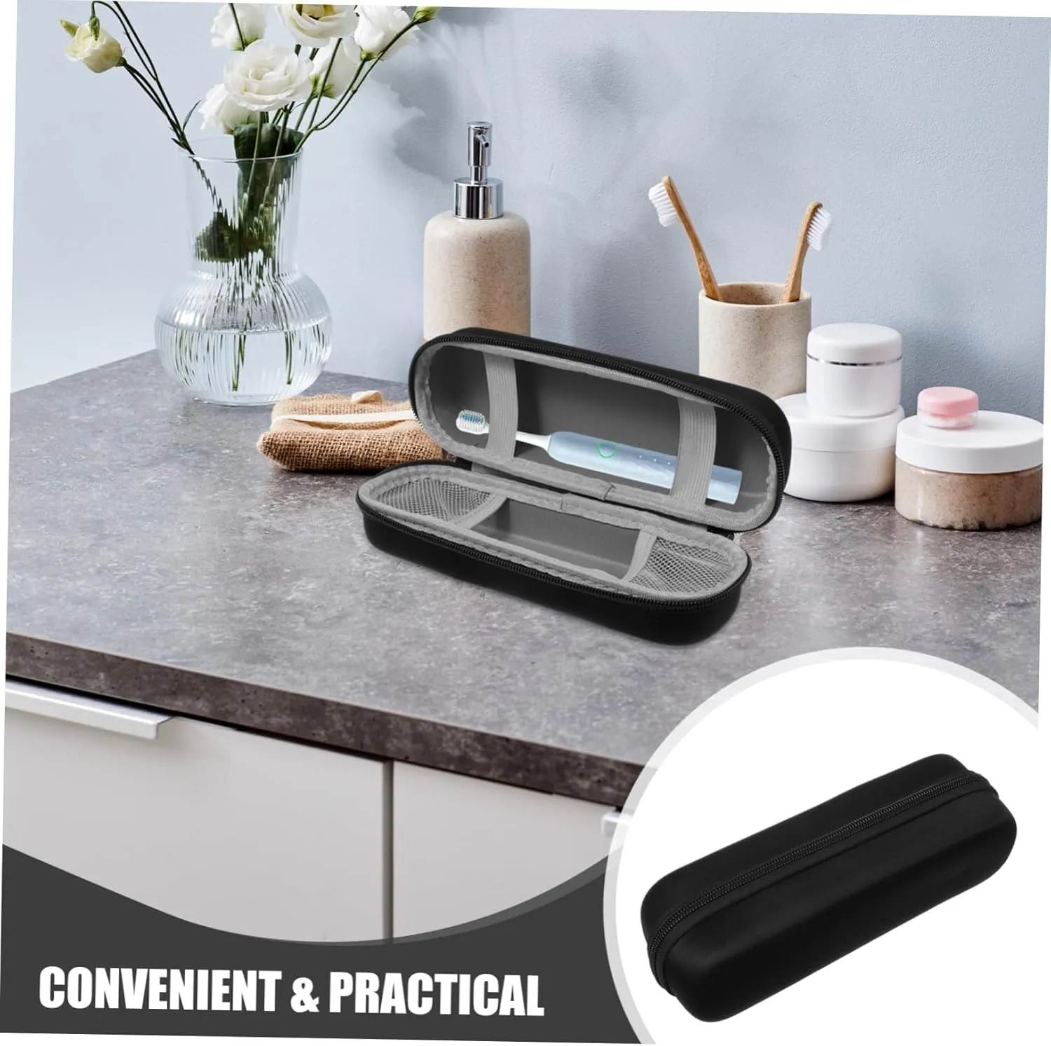 BESTYASH Portable Toothbrush Holder Bag Travel Case for Electric Toothbrushes Easy to Clean Storage Pouch present for Travelers and