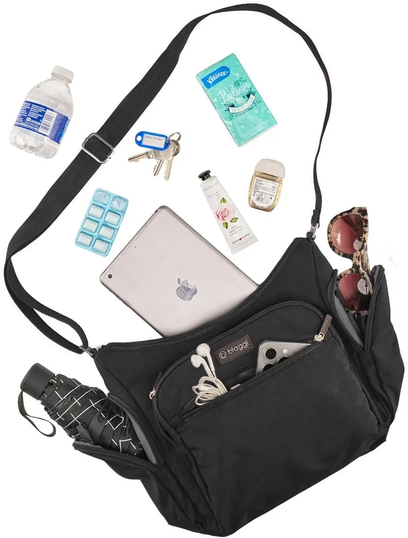 Biaggi Flexmates Convertible Crossbody | Lightweight RFID Blocking Crossbody for Travel, College, Weekend