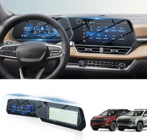 BIBIBO 2Pcs 2025 Chevy Equinox Screen Protector for 2025 Chevrolet Equinox LT/RS/ACTIV 11.3"Navigation Display&11" Dashboard Tempered Glass Film [Anti Glare& Scratch Ultra-Clear] 2025 Chevrolet Equinox Accessories 2025 Equinox