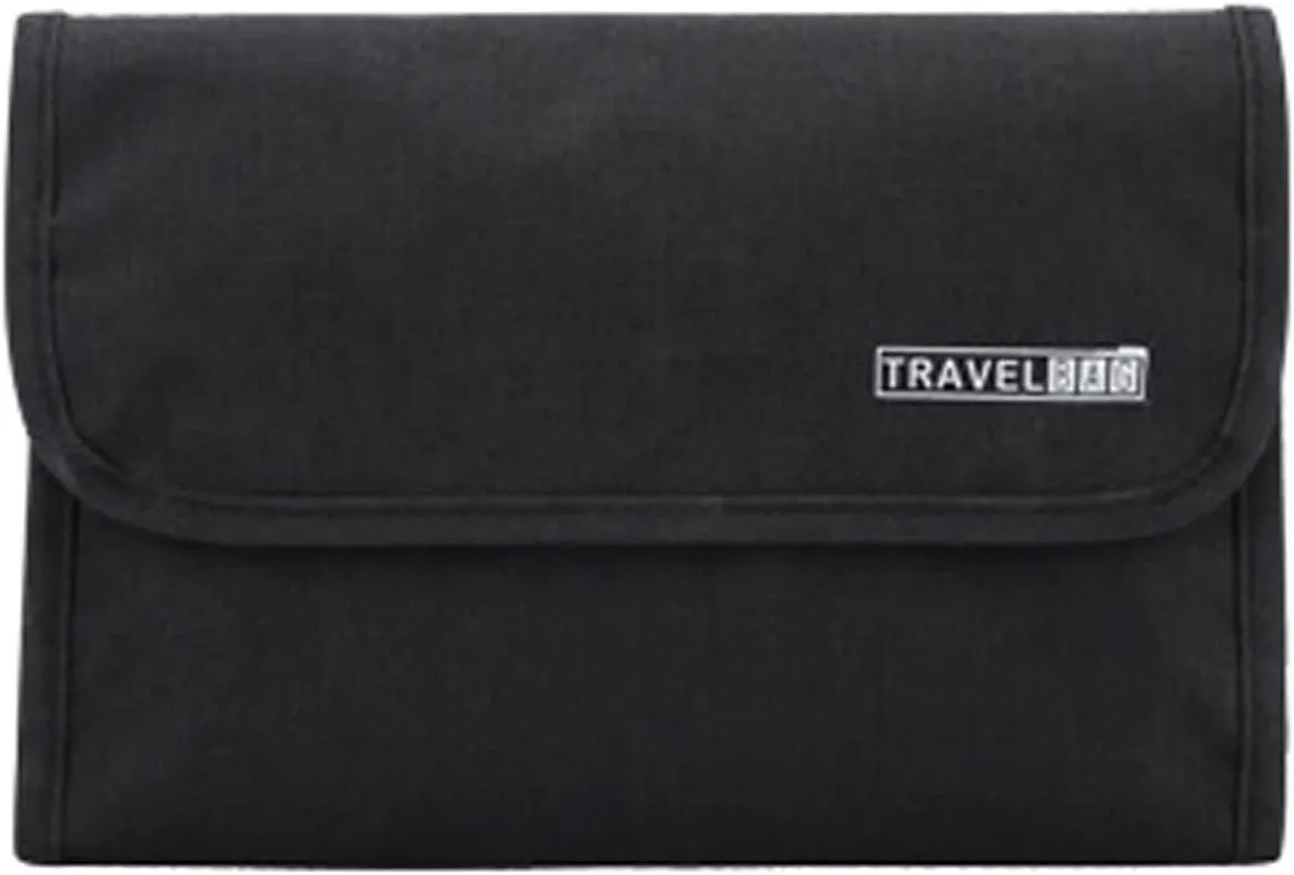 Big Hippo Toiletry Bag, Hanging Toiletry Travel Organizer Travel Bag for Men & Women, Water-resistant Makeup Cosmetic Bag (Black)