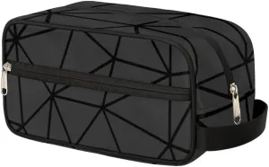 Black Triangle Hanging Toiletry Bag,Travel Hygiene Kits for Boys Mens,Waterproof Makeup Carry-on Bags,Cosmetic Bag,TSA Approved Shave Dopp Kit for Toiletries Shower Bathroom Accessories Gifts