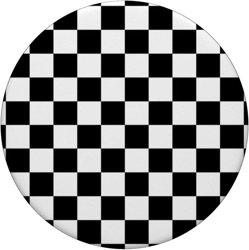 Black / White Classic Checkered Big Checkerboard PopSockets Adhesive PopGrip