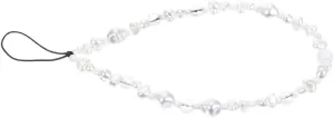 Bohemia Beaded Phone Lanyard with Pearl Charm Lost Wrist Strap for Mobile Devices for Keychains Cameras and Lightweight Accessories
