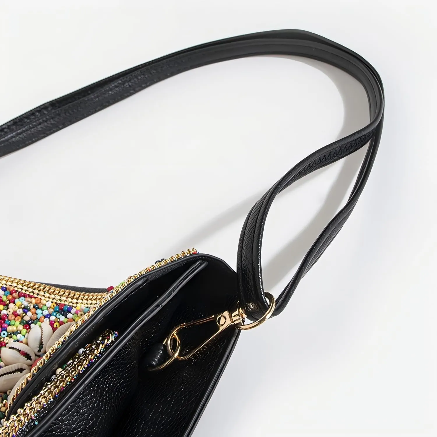 Bohemian Style Beaded Crossbody Bag for Women, Small Cell Phone Shoulder Bag, Cell Phone Wallet Purse, Adjustable Strap