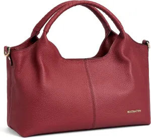 BOSTANTEN Genuine Leather Purses for Women Designer Handbags Crossbody Shoulder Bags Top Handle Satchel with Adjustable Strap