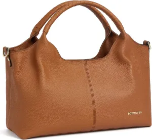 BOSTANTEN Genuine Leather Purses for Women Designer Handbags Crossbody Shoulder Bags Top Handle Satchel with Adjustable Strap