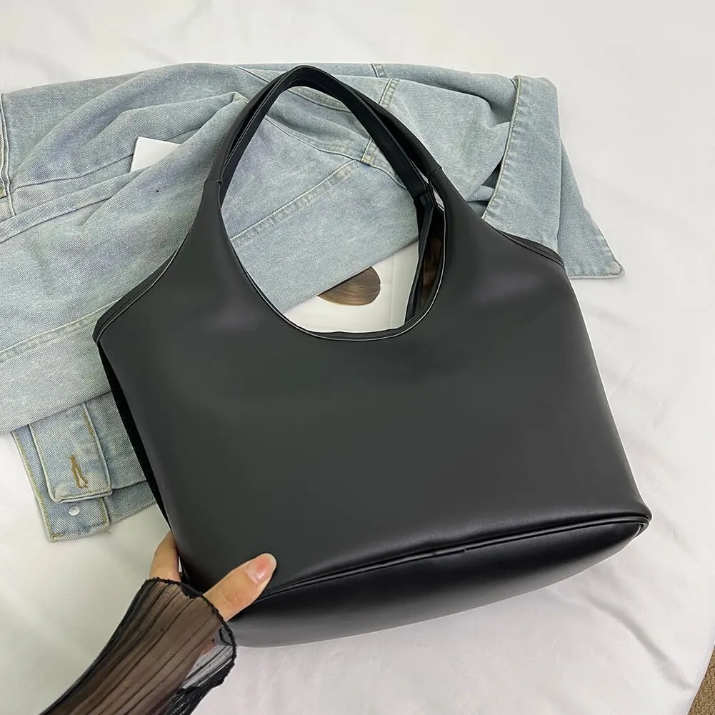 Bow Suede Tote Bag for Women - Brown Burgundy Work Hobo Handbags with Bow