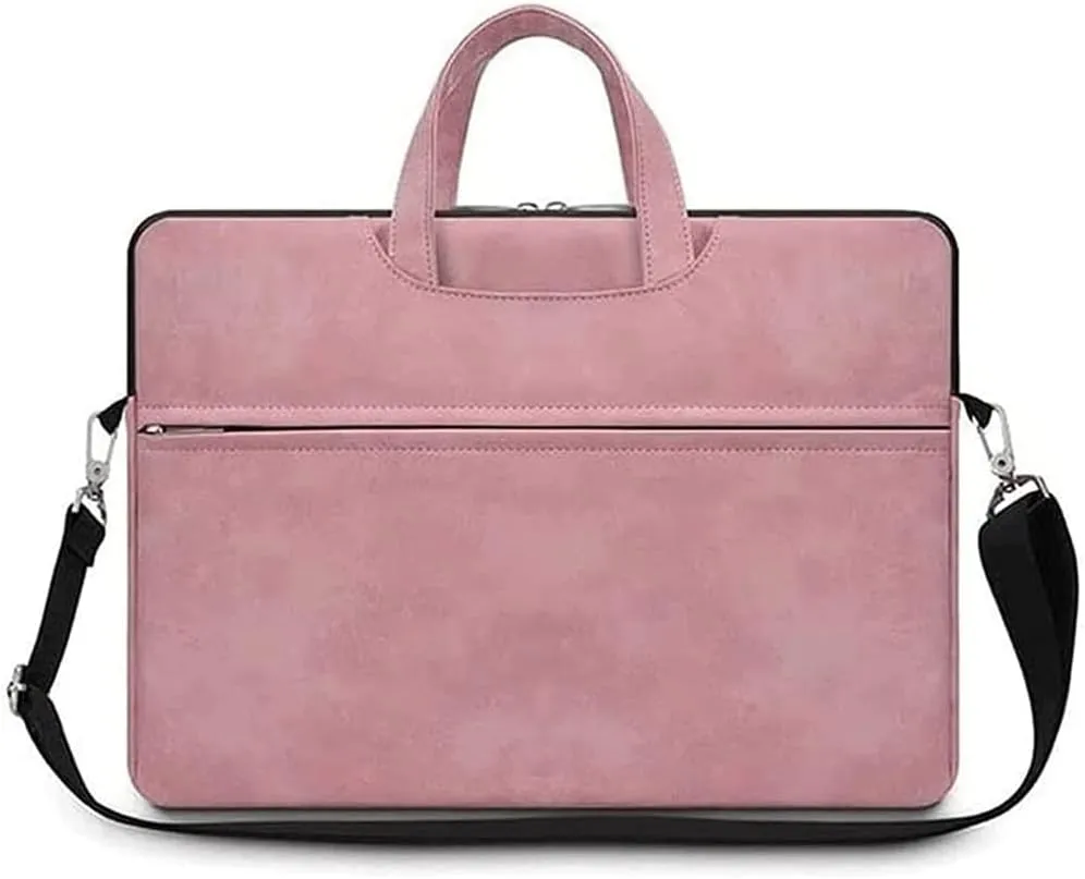 Briefcase for Women, Large Rolling Laptop Bag, Water Resistance Teacher Work Computer Case Travel Carry on Bags on Wheel for School, Pink