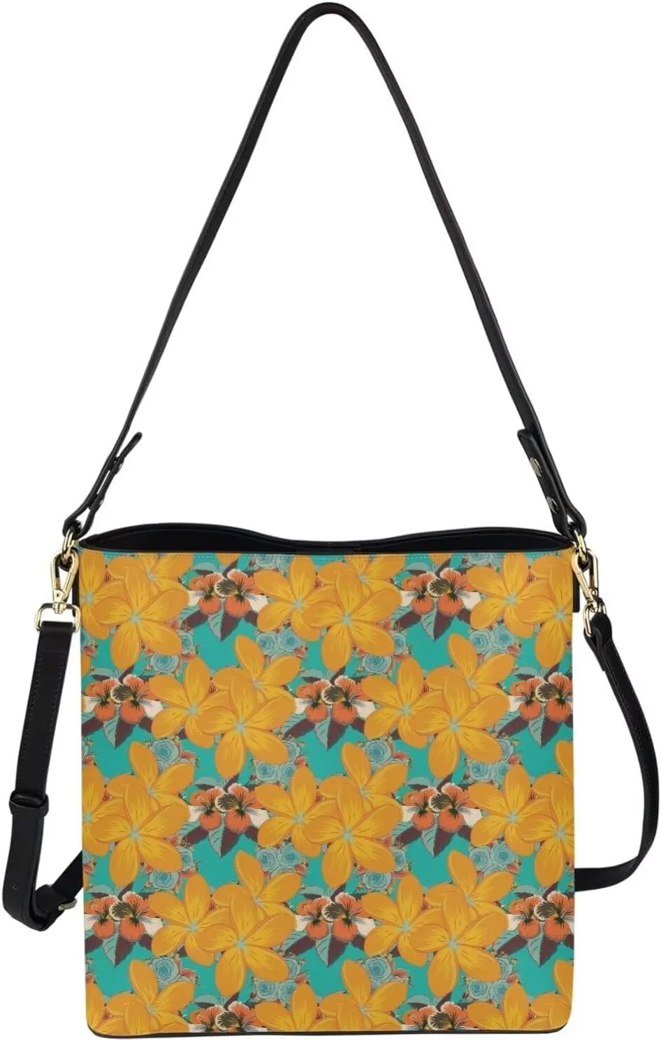 Bucket Bag Crossbody Bag Summer Purse Shoulder Bags Crossbody Purses PU Leather Tote Bag with 2 Detachable Straps