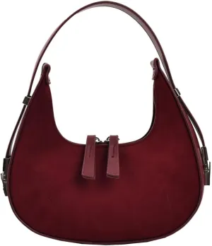 Burgundy Shoulder Bag, Burgundy Purse Satchel Hobo Bag Versatile Small Armpit Bag Top Handle Bag