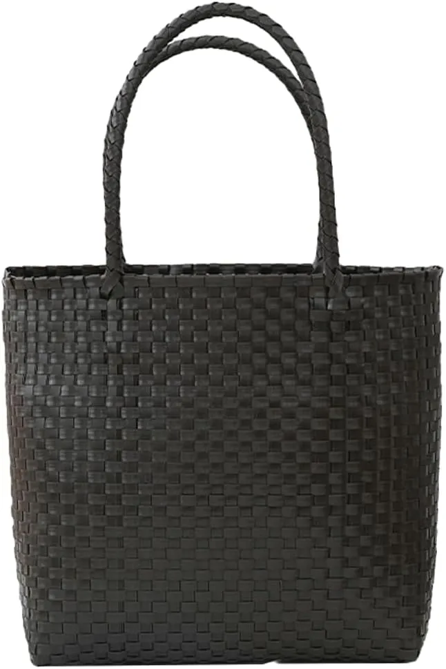 Caistre Women’s PVC Jelly Bag 2025 Summer Beach Woven Top Handle Bag Fashion Travel Tote Handbag Plastic Purse