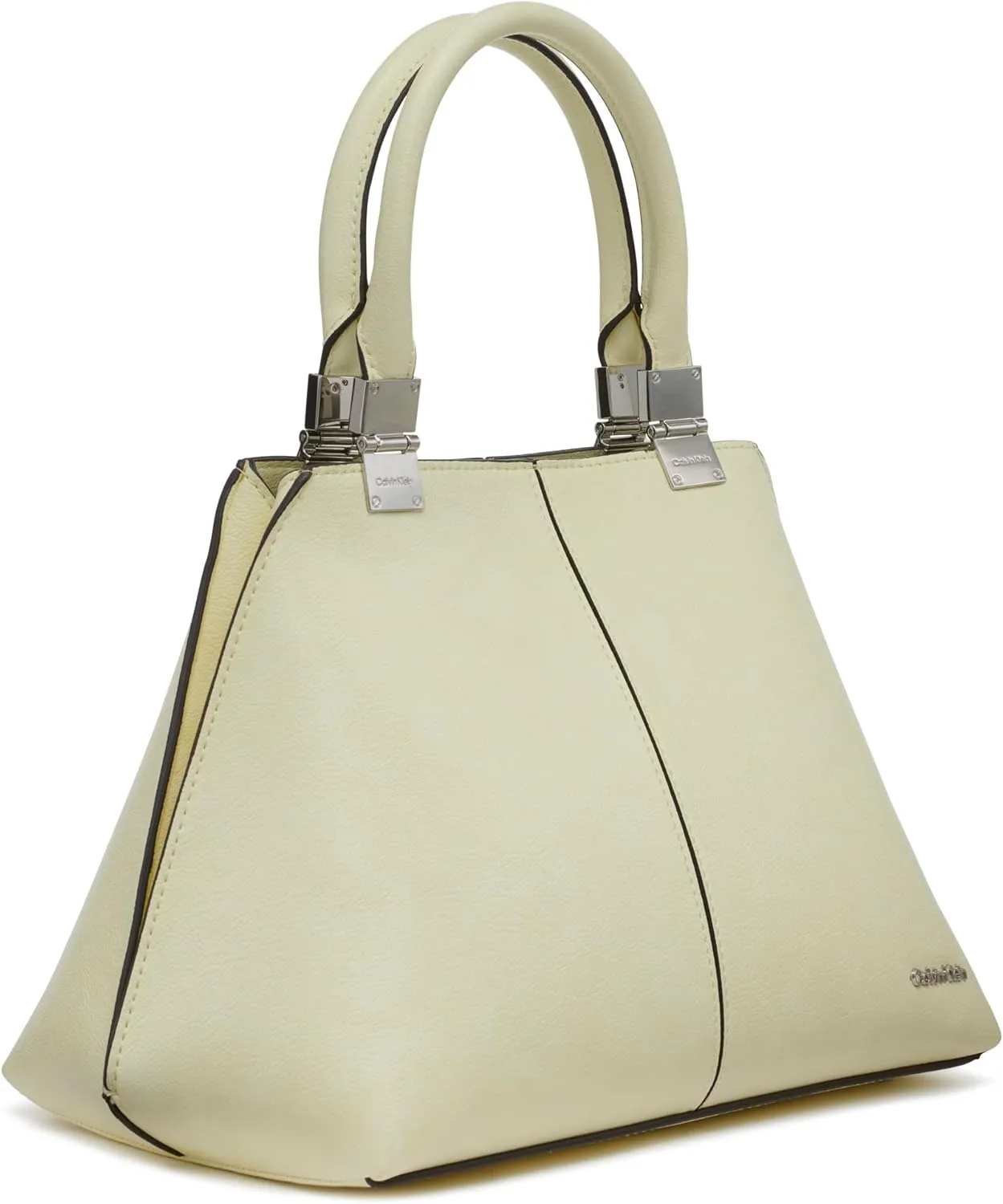 Calvin Klein Granite Geometric Satchel – 2 in 1, Vegan Leather, 2 Pockets